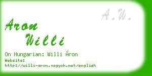 aron willi business card